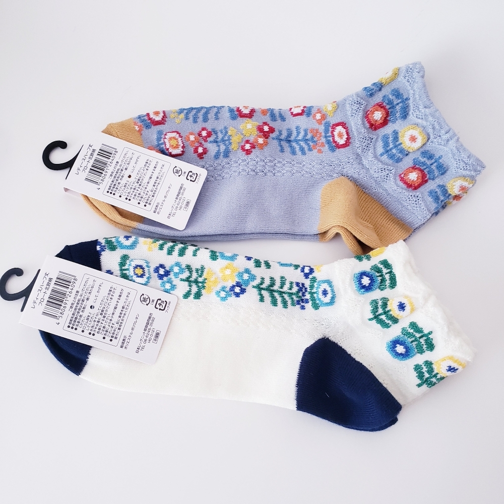 Floral Print Spring Socks - Picture 2 of 12
